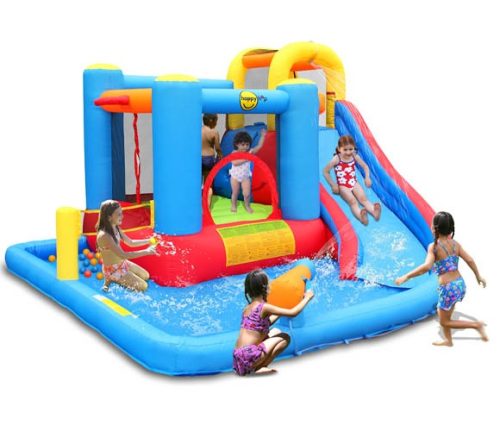 ​פארק מים מתנפח Happy Hop דגם 9251 סאנסט – 5 פעילויות במתקן אחד לחצר | החצר של אלי