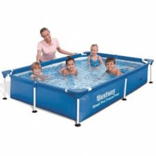 בריכת  BESTWAY עמודים מלבנית 221X150X43