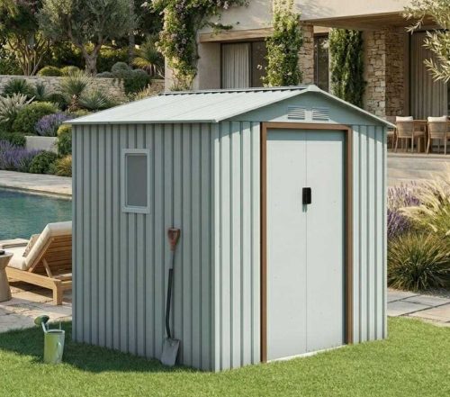 מחסן גינה ממתכת מחוזקת 2.13X1.91 במבצע – מחסן מתכת לחצר עמיד בגשם | החצר של אלי